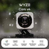 WYZE Cam v4 2.5K HD WiFi Smart Home Aquarium Security Camera
