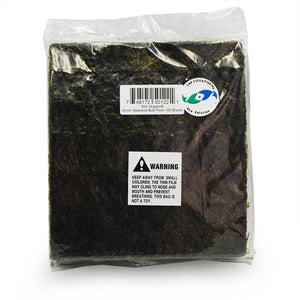 Two Little Fishies Sea Veggies Seaweed Green Bulk (100 Sheet Pack / 12 oz) Nori