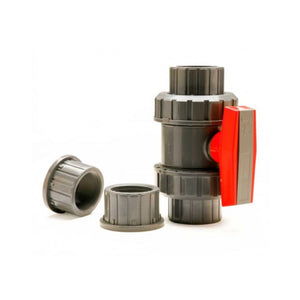 Aquagation PVC True Union Ball Valve - Gray