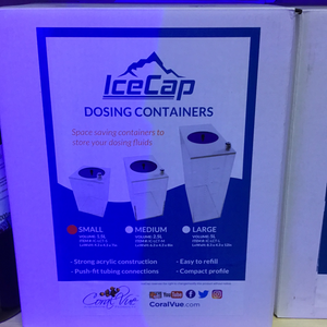 Ice cap dosing containers